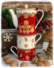 Načítať obrázok do zobrazovača galérie, Porcelánový set - čajník s dvomi šálkami - FANCY GINGERBREAD - 500 ml + 2 x 240 ml