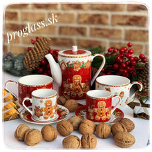 Načítať obrázok do zobrazovača galérie, Porcelánový set - čajník s dvomi šálkami - FANCY GINGERBREAD - 500 ml + 2 x 240 ml