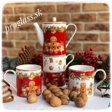 Načítať obrázok do zobrazovača galérie, Porcelánový set - čajník s dvomi šálkami - FANCY GINGERBREAD - 500 ml + 2 x 240 ml