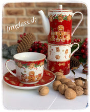 Načítať obrázok do zobrazovača galérie, Porcelánový set - čajník s dvomi šálkami - FANCY GINGERBREAD - 500 ml + 2 x 240 ml
