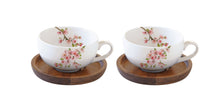 Načítať obrázok do zobrazovača galérie, Sada šálok na espresso s podšálkou s akáciového dreva SAKURA - 100 ml