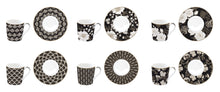 Načítať obrázok do zobrazovača galérie, Porcelánový set šálok s podšálkou ART DECO & FLOWERS - 100 ml - 6 kusov
