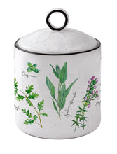 Načítať obrázok do zobrazovača galérie, Porcelánová dóza s vrchnákom HERBARIUM - ø 9 x 13 cm, ø 10.5 x 15.5 cm