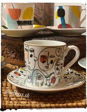 Načítať obrázok do zobrazovača galérie, Porcelánový set šálok s podšálkou - MODERNISM - 100 ml - 6 kusov