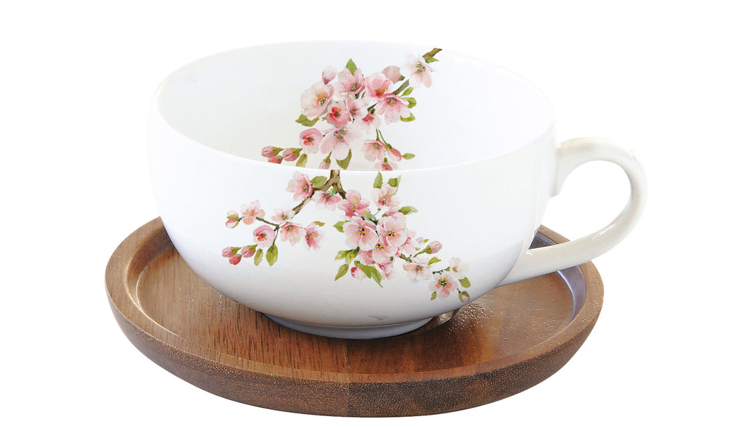 Šálka na čaj s podšálkou - SAKURA - 250 ml
