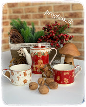 Načítať obrázok do zobrazovača galérie, Porcelánový set - čajník s dvomi šálkami - FANCY GINGERBREAT - 500 ml + 2 x 240 ml
