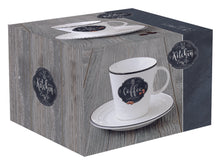 Načítať obrázok do zobrazovača galérie, Porcelánová šálka s podšálkou KITCHEN BASICS - 300 ml
