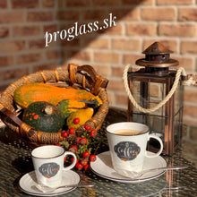 Načítať obrázok do zobrazovača galérie, Porcelánová šálka s podšálkou KITCHEN BASICS - 300 ml
